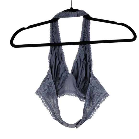 VICTORIA'S SECRET Grey Lace Halter Bralette M - Picture 5 of 7